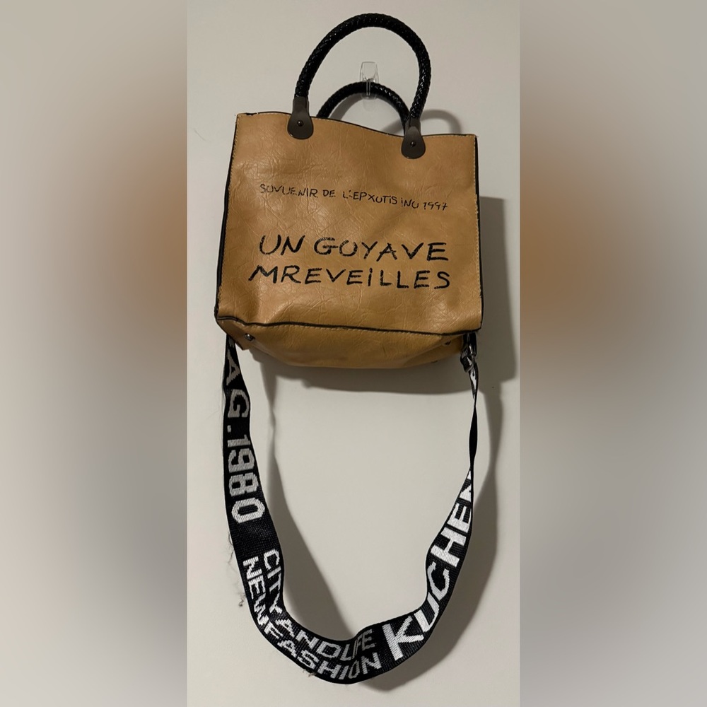 Vintage-style 2-way tote bag